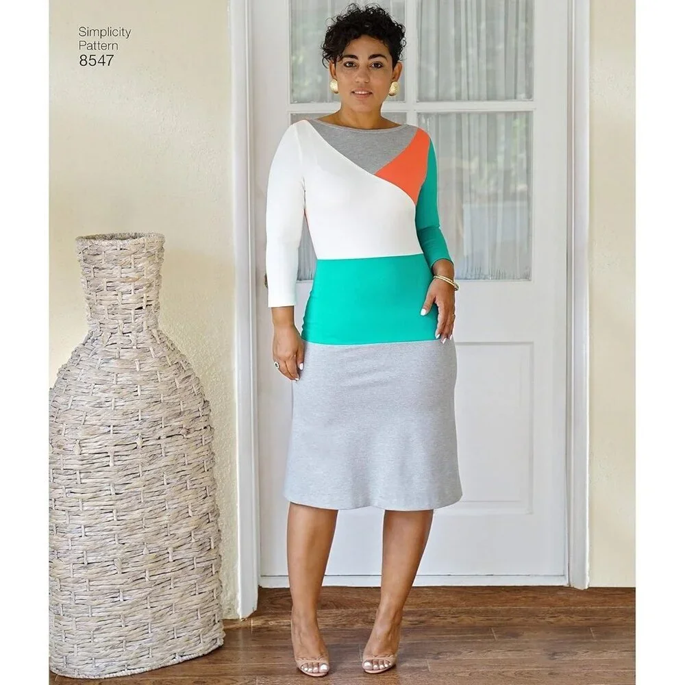 Simplicity D0885 / 8547 Misses/Miss Petite‎ Knit Dress Pattern Size 18-26 MIMI G